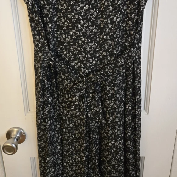 Vintage Y2K 90s CITY TRIANGLES Floral Black Wide Leg Sleeveless Jumpsuit S/M 7 - Picture 4 of 4
